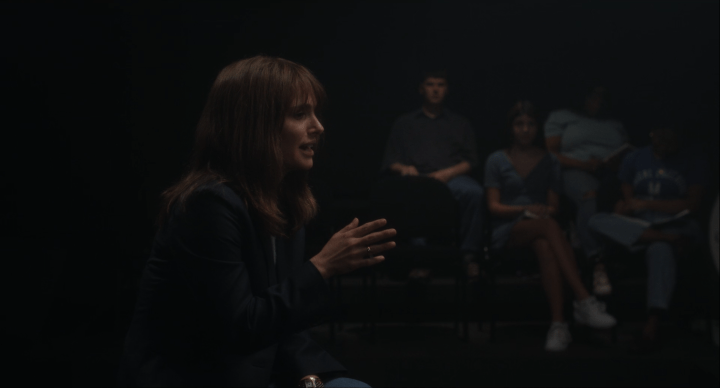 May December - Elizabeth holding court before the acting class